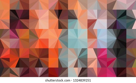 Geometric design. Colorful gradient mosaic background. Geometric triangle, mosaic, abstract background. Mosaic, one-color background. Mosaic texture. The effect of stained glass. EPS 10 Vector