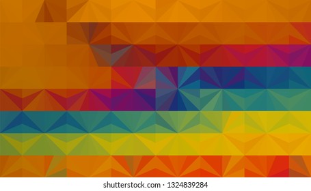 Geometric design. Colorful gradient mosaic background. Geometric triangle, mosaic, abstract background. Mosaic, one-color background. Mosaic texture. The effect of stained glass. EPS 10 Vector