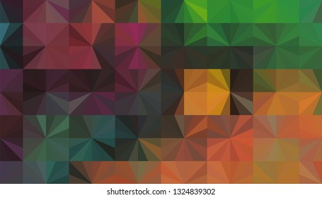 Geometric design. Colorful gradient mosaic background. Geometric triangle, mosaic, abstract background. Mosaic, one-color background. Mosaic texture. The effect of stained glass. EPS 10 Vector