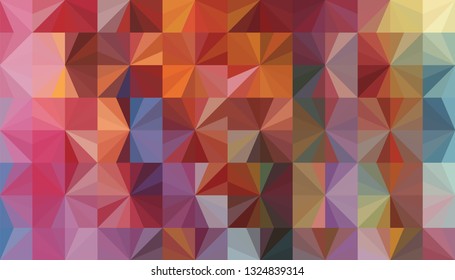 Geometric design. Colorful gradient mosaic background. Geometric triangle, mosaic, abstract background. Mosaic, one-color background. Mosaic texture. The effect of stained glass. EPS 10 Vector