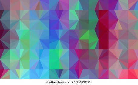 Geometric design. Colorful gradient mosaic background. Geometric triangle, mosaic, abstract background. Mosaic, one-color background. Mosaic texture. The effect of stained glass. EPS 10 Vector