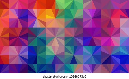 Geometric design. Colorful gradient mosaic background. Geometric triangle, mosaic, abstract background. Mosaic, one-color background. Mosaic texture. The effect of stained glass. EPS 10 Vector