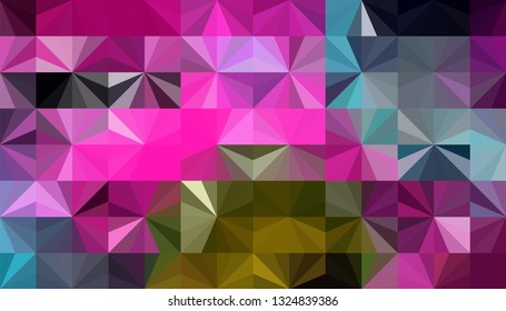 Geometric design. Colorful gradient mosaic background. Geometric triangle, mosaic, abstract background. Mosaic, one-color background. Mosaic texture. The effect of stained glass. EPS 10 Vector