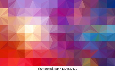 Geometric design. Colorful gradient mosaic background. Geometric triangle, mosaic, abstract background. Mosaic, one-color background. Mosaic texture. The effect of stained glass. EPS 10 Vector