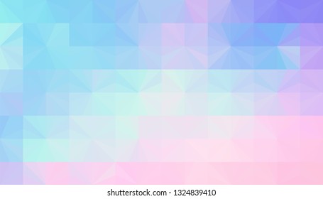 Geometric design. Colorful gradient mosaic background. Geometric triangle, mosaic, abstract background. Mosaic, one-color background. Mosaic texture. The effect of stained glass. EPS 10 Vector