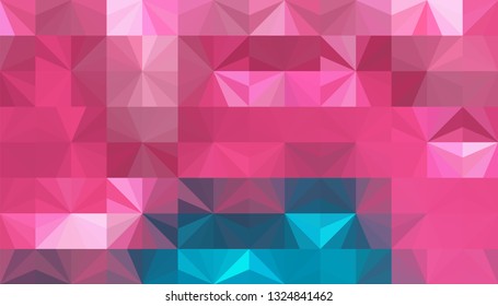 Geometric design. Colorful gradient mosaic background. Geometric triangle, mosaic, abstract background. Mosaic, one-color background. Mosaic texture. The effect of stained glass. EPS 10 Vector