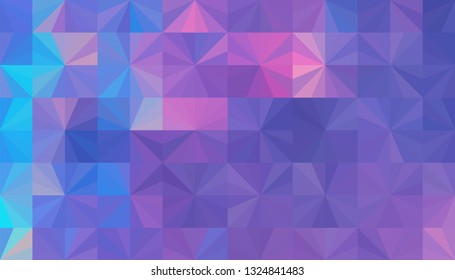 Geometric design. Colorful gradient mosaic background. Geometric triangle, mosaic, abstract background. Mosaic, one-color background. Mosaic texture. The effect of stained glass. EPS 10 Vector
