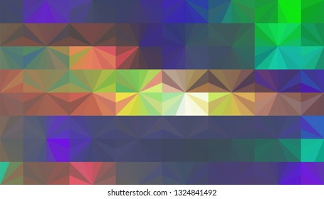 Geometric design. Colorful gradient mosaic background. Geometric triangle, mosaic, abstract background. Mosaic, one-color background. Mosaic texture. The effect of stained glass. EPS 10 Vector