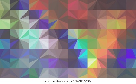 Geometric design. Colorful gradient mosaic background. Geometric triangle, mosaic, abstract background. Mosaic, one-color background. Mosaic texture. The effect of stained glass. EPS 10 Vector