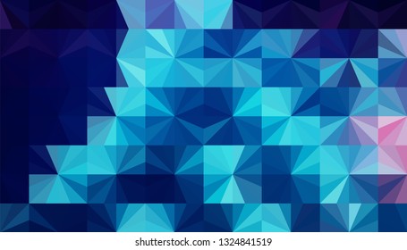 Geometric design. Colorful gradient mosaic background. Geometric triangle, mosaic, abstract background. Mosaic, one-color background. Mosaic texture. The effect of stained glass. EPS 10 Vector