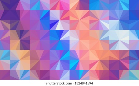 Geometric design. Colorful gradient mosaic background. Geometric triangle, mosaic, abstract background. Mosaic, one-color background. Mosaic texture. The effect of stained glass. EPS 10 Vector