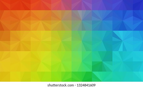 Geometric design. Colorful gradient mosaic background. Geometric triangle, mosaic, abstract background. Mosaic, one-color background. Mosaic texture. The effect of stained glass. EPS 10 Vector