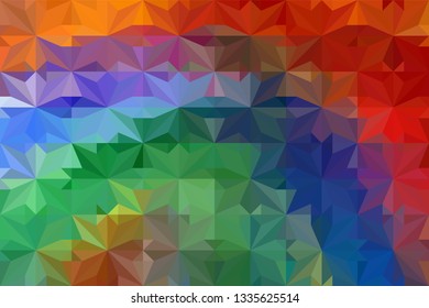 Geometric design. Colorful gradient mosaic background. Geometric triangle, mosaic, abstract background. Mosaic, color background. Mosaic texture. The effect of stained glass. EPS 10 Vector