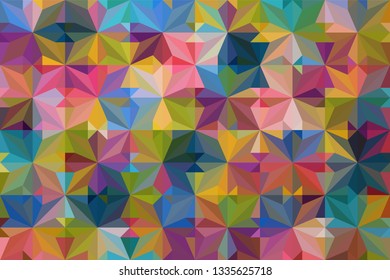 Geometric design. Colorful gradient mosaic background. Geometric triangle, mosaic, abstract background. Mosaic, color background. Mosaic texture. The effect of stained glass. EPS 10 Vector