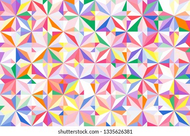 Geometric design. Colorful gradient mosaic background. Geometric triangle, mosaic, abstract background. Mosaic, color background. Mosaic texture. The effect of stained glass. EPS 10 Vector