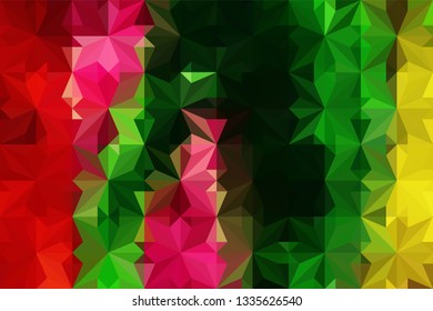 Geometric design. Colorful gradient mosaic background. Geometric triangle, mosaic, abstract background. Mosaic, color background. Mosaic texture. The effect of stained glass. EPS 10 Vector