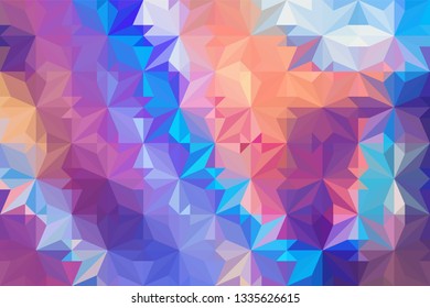 Geometric design. Colorful gradient mosaic background. Geometric triangle, mosaic, abstract background. Mosaic, color background. Mosaic texture. The effect of stained glass. EPS 10 Vector