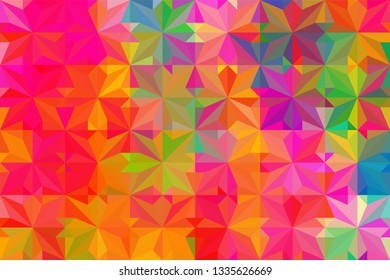 Geometric design. Colorful gradient mosaic background. Geometric triangle, mosaic, abstract background. Mosaic, color background. Mosaic texture. The effect of stained glass. EPS 10 Vector