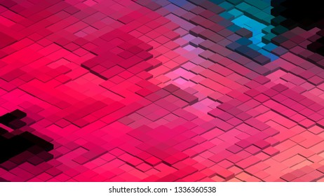 Geometric design. Colorful gradient mosaic background. Isometric mosaic, abstract background. Mosaic, colorful isometric background. The texture of the mosaic. EPS 10 Vector