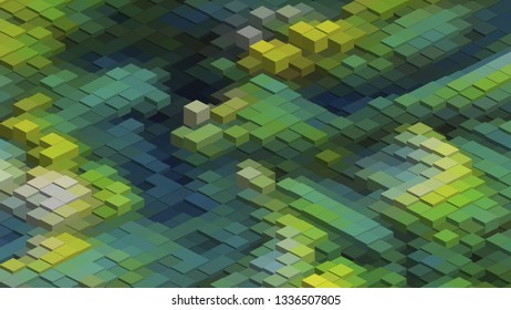 Geometric design. Colorful gradient mosaic background. Isometric mosaic, abstract background. Mosaic, colorful isometric background. The texture of the mosaic. EPS 10 Vector