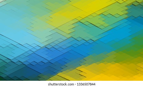 Geometric design. Colorful gradient mosaic background. Isometric mosaic, abstract background. Mosaic, colorful isometric background. The texture of the mosaic. EPS 10 Vector