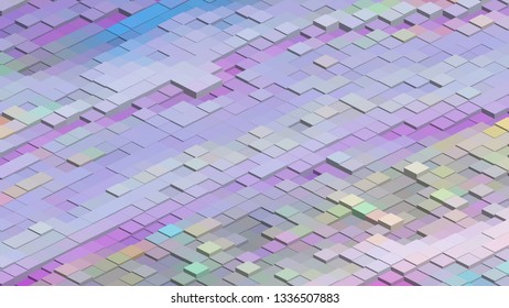 Geometric design. Colorful gradient mosaic background. Isometric mosaic, abstract background. Mosaic, colorful isometric background. The texture of the mosaic. EPS 10 Vector