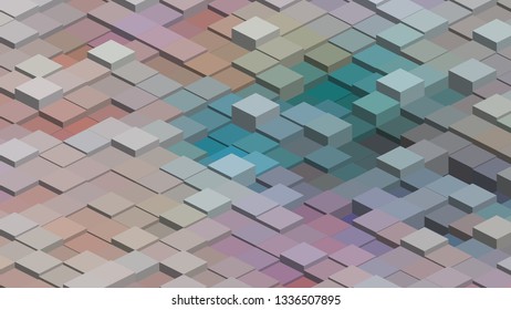 Geometric design. Colorful gradient mosaic background. Isometric mosaic, abstract background. Mosaic, colorful isometric background. The texture of the mosaic. EPS 10 Vector