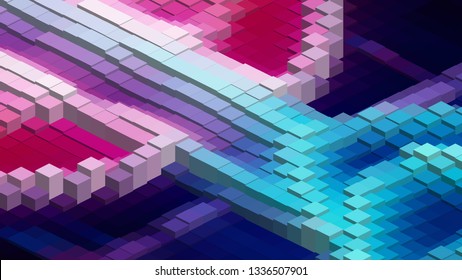 Geometric design. Colorful gradient mosaic background. Isometric mosaic, abstract background. Mosaic, colorful isometric background. The texture of the mosaic. EPS 10 Vector