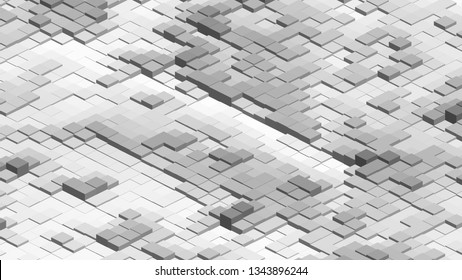 Geometric design. Colorful gradient mosaic background. Isometric mosaic, abstract background. Mosaic, colorful isometric background. The texture of the mosaic. EPS 10 Vector