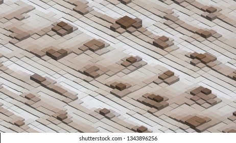 Geometric design. Colorful gradient mosaic background. Isometric mosaic, abstract background. Mosaic, colorful isometric background. The texture of the mosaic. EPS 10 Vector