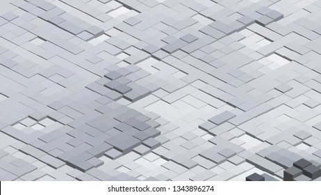 Geometric design. Colorful gradient mosaic background. Isometric mosaic, abstract background. Mosaic, colorful isometric background. The texture of the mosaic. EPS 10 Vector