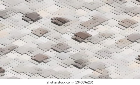 Geometric design. Colorful gradient mosaic background. Isometric mosaic, abstract background. Mosaic, colorful isometric background. The texture of the mosaic. EPS 10 Vector