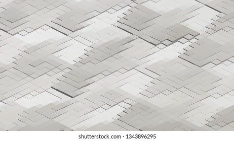 Geometric design. Colorful gradient mosaic background. Isometric mosaic, abstract background. Mosaic, colorful isometric background. The texture of the mosaic. EPS 10 Vector