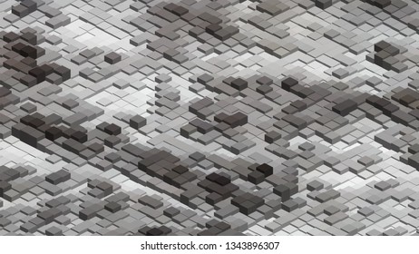Geometric design. Colorful gradient mosaic background. Isometric mosaic, abstract background. Mosaic, colorful isometric background. The texture of the mosaic. EPS 10 Vector