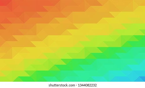 Geometric design. Colorful gradient mosaic background. Geometric triangle, mosaic, abstract background. Mosaic, color background. Mosaic texture. The effect of stained glass. EPS 10 Vector