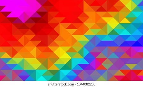 Geometric design. Colorful gradient mosaic background. Geometric triangle, mosaic, abstract background. Mosaic, color background. Mosaic texture. The effect of stained glass. EPS 10 Vector