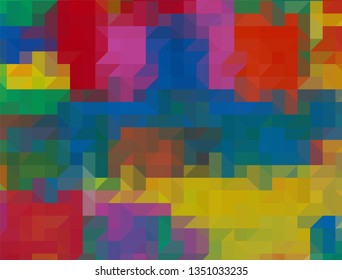 Geometric design. Colorful gradient mosaic background. Geometric triangle, mosaic, abstract background. Mosaic, color background. Mosaic texture. The effect of stained glass. EPS 10 Vector