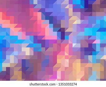 Geometric design. Colorful gradient mosaic background. Geometric triangle, mosaic, abstract background. Mosaic, color background. Mosaic texture. The effect of stained glass. EPS 10 Vector