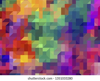 Geometric design. Colorful gradient mosaic background. Geometric triangle, mosaic, abstract background. Mosaic, color background. Mosaic texture. The effect of stained glass. EPS 10 Vector