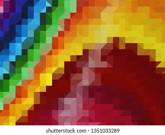 Geometric design. Colorful gradient mosaic background. Geometric triangle, mosaic, abstract background. Mosaic, color background. Mosaic texture. The effect of stained glass. EPS 10 Vector
