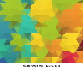 Geometric design. Colorful gradient mosaic background. Geometric triangle, mosaic, abstract background. Mosaic, color background. Mosaic texture. The effect of stained glass. EPS 10 Vector