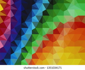 Geometric design. Colorful gradient mosaic background. Geometric triangle, mosaic, abstract background. Mosaic, color background. Mosaic texture. The effect of stained glass. EPS 10 Vector