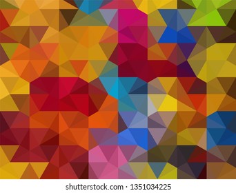 Geometric design. Colorful gradient mosaic background. Geometric triangle, mosaic, abstract background. Mosaic, color background. Mosaic texture. The effect of stained glass. EPS 10 Vector