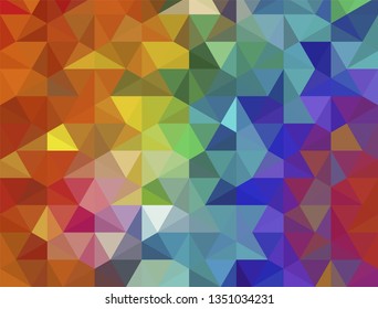 Geometric design. Colorful gradient mosaic background. Geometric triangle, mosaic, abstract background. Mosaic, color background. Mosaic texture. The effect of stained glass. EPS 10 Vector