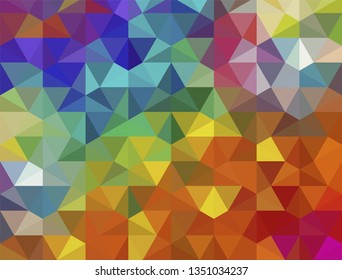 Geometric design. Colorful gradient mosaic background. Geometric triangle, mosaic, abstract background. Mosaic, color background. Mosaic texture. The effect of stained glass. EPS 10 Vector