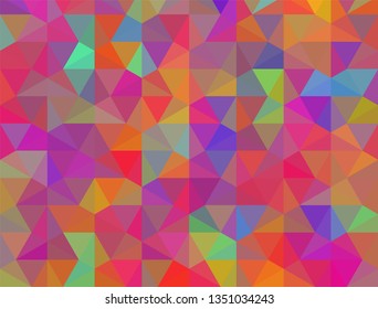 Geometric design. Colorful gradient mosaic background. Geometric triangle, mosaic, abstract background. Mosaic, color background. Mosaic texture. The effect of stained glass. EPS 10 Vector