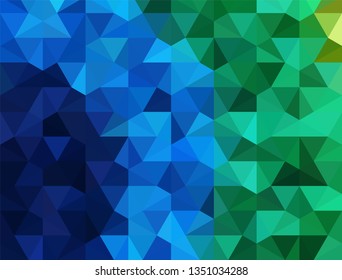 Geometric design. Colorful gradient mosaic background. Geometric triangle, mosaic, abstract background. Mosaic, color background. Mosaic texture. The effect of stained glass. EPS 10 Vector