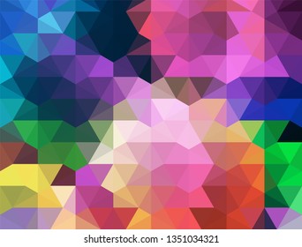 Geometric design. Colorful gradient mosaic background. Geometric triangle, mosaic, abstract background. Mosaic, color background. Mosaic texture. The effect of stained glass. EPS 10 Vector