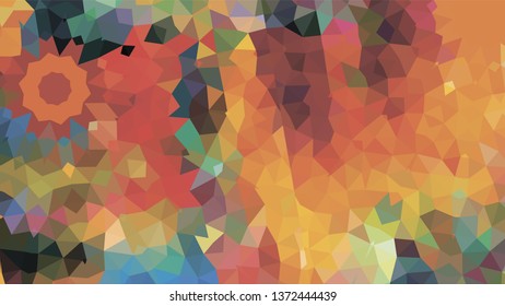 Geometric design. Colorful gradient mosaic background. Geometric triangle, mosaic, abstract background. Mosaic, color background. Mosaic texture. The effect of stained glass. EPS 10 Vector