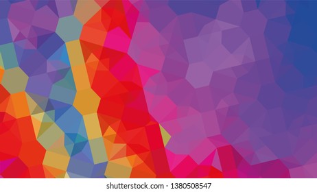 Geometric design. Colorful gradient mosaic background. Geometric triangle, mosaic, abstract background. Mosaic, color background. Mosaic texture. The effect of stained glass. EPS 10 Vector